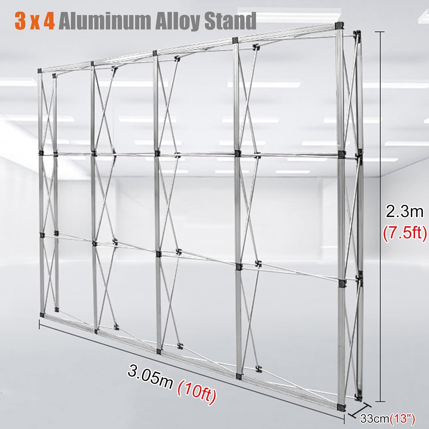 Portable Pop Up Display Stand with Aluminum Frame