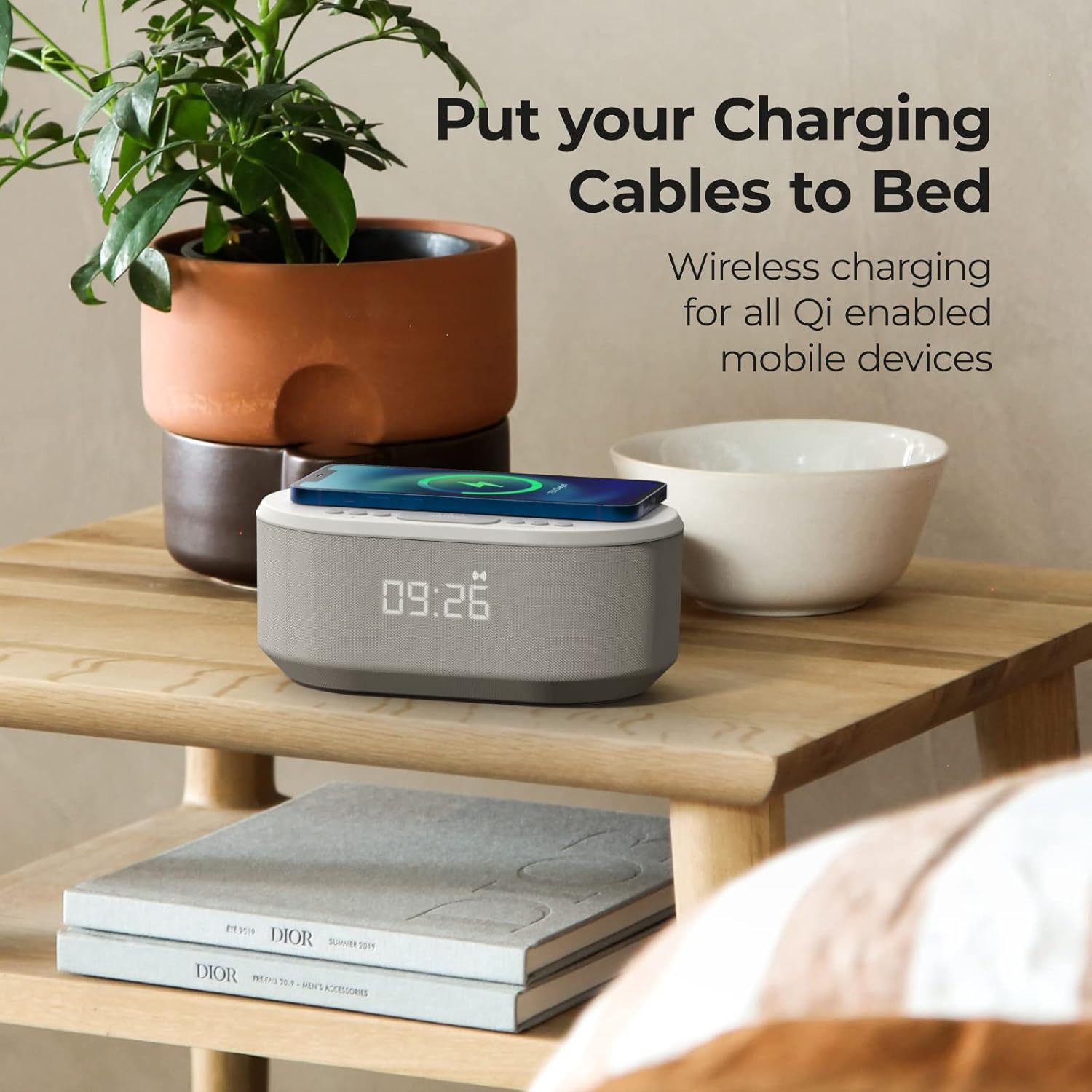 i Box Dawn Radio FM Bluetooth Speaker with Wireless Charging