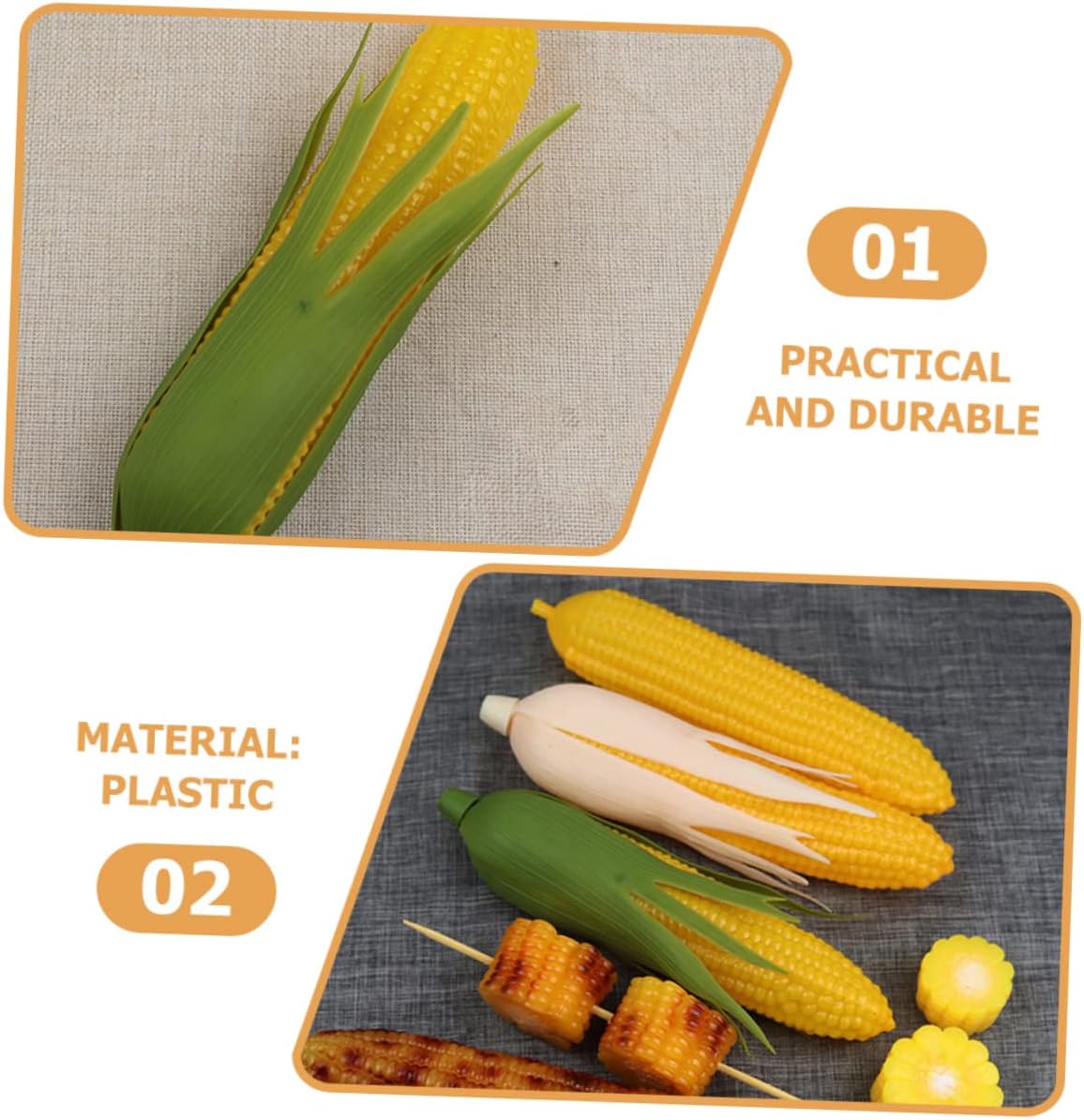 Zerodeko 6Pcs Artificial Corn Cob Posing Prop