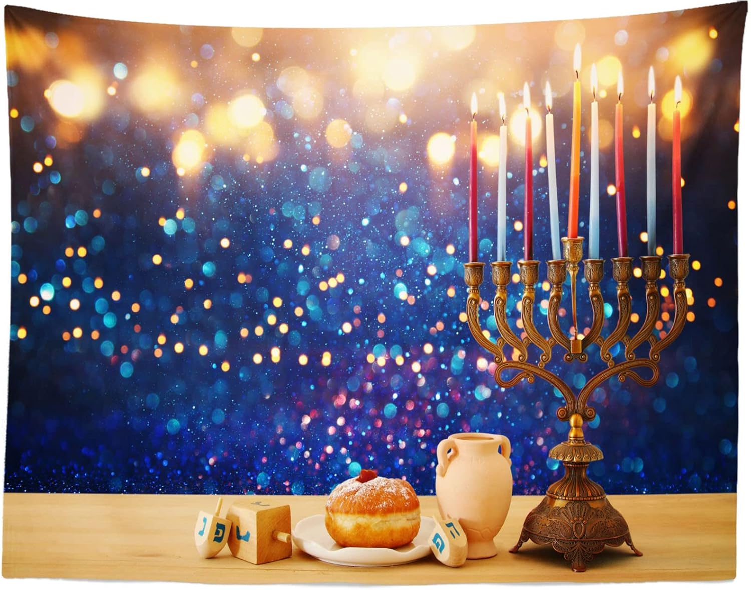 BELECO 9x6ft Hanukkah Photography Backdrop