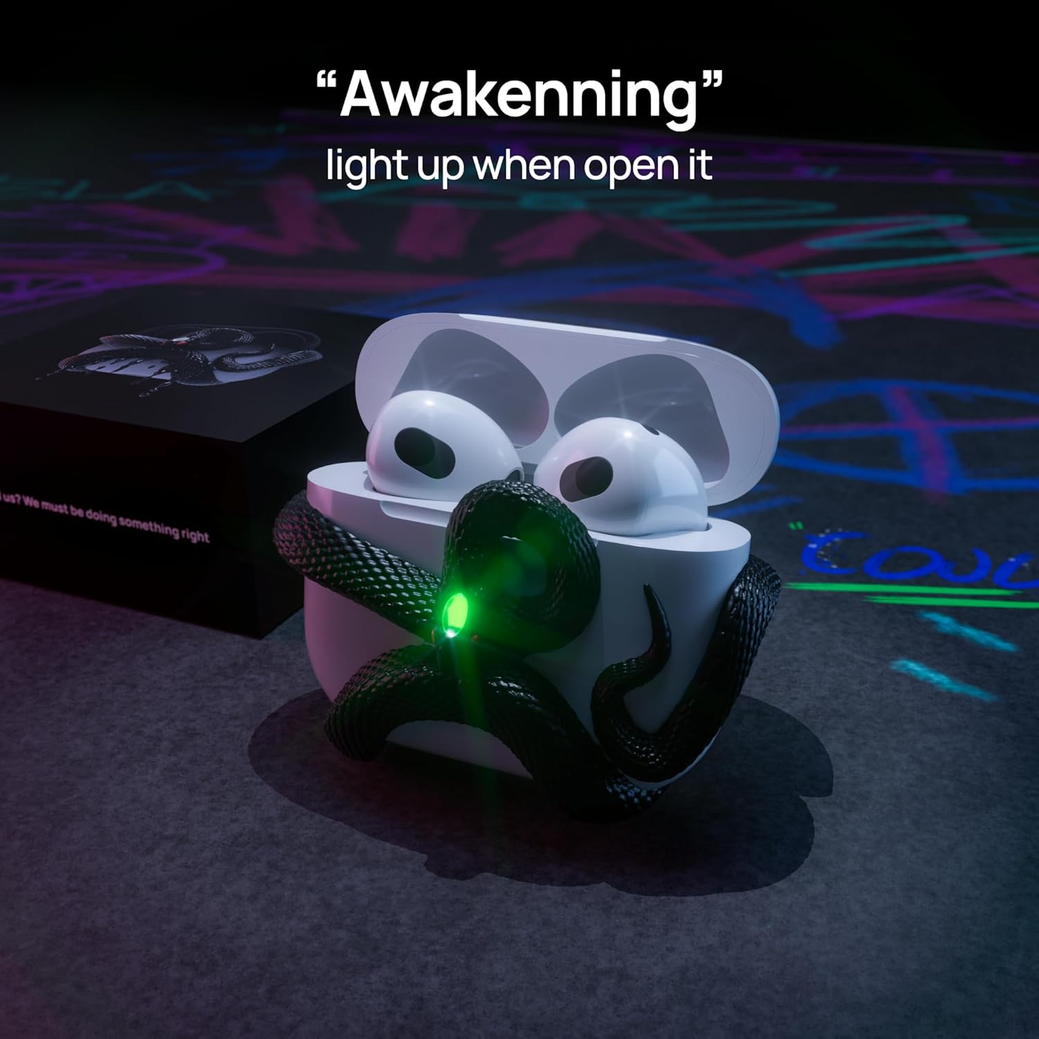 Halomyyth Snake Case for AirPods 4th Generation
