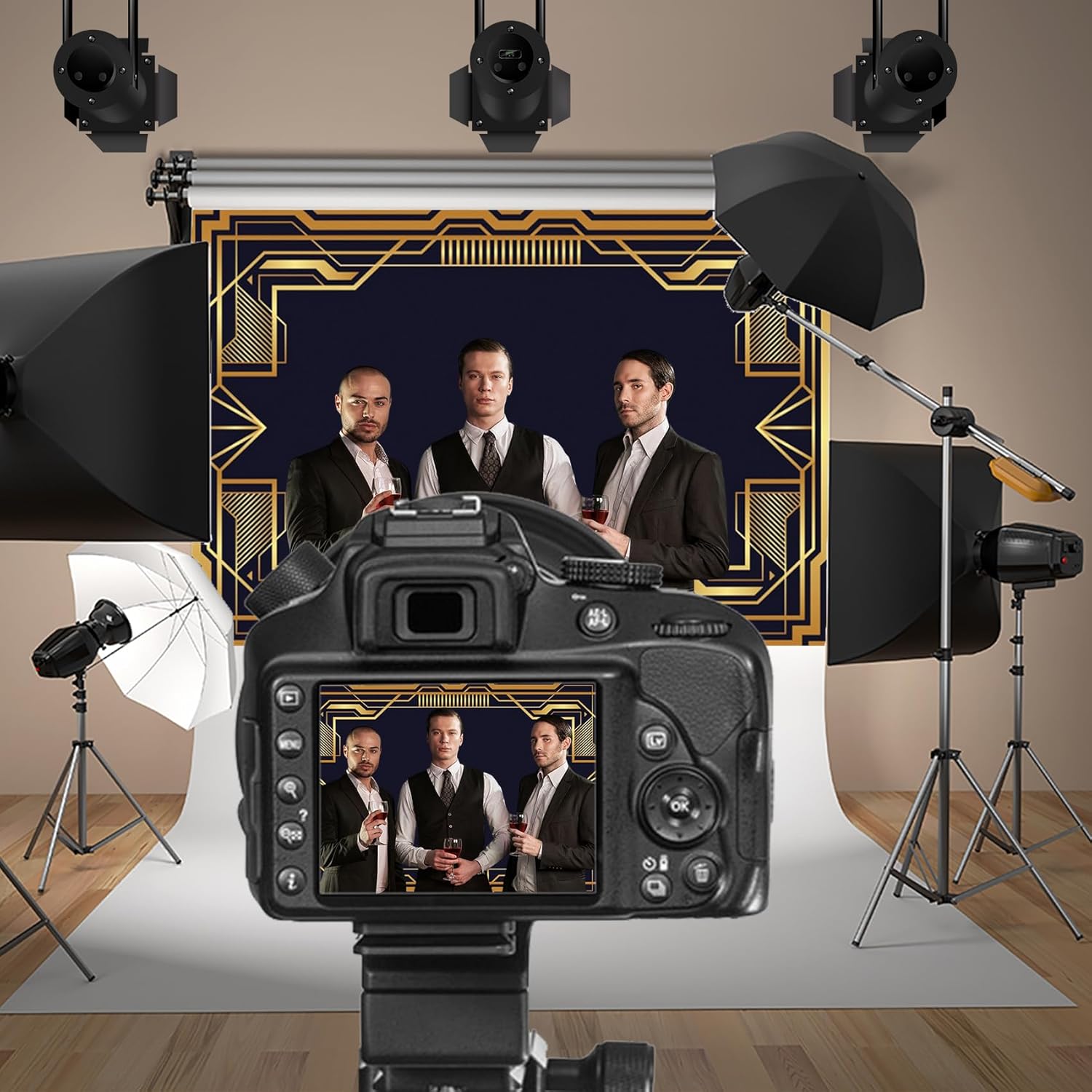 Baocicco 12x8ft Gatsby Style Photo Backdrop