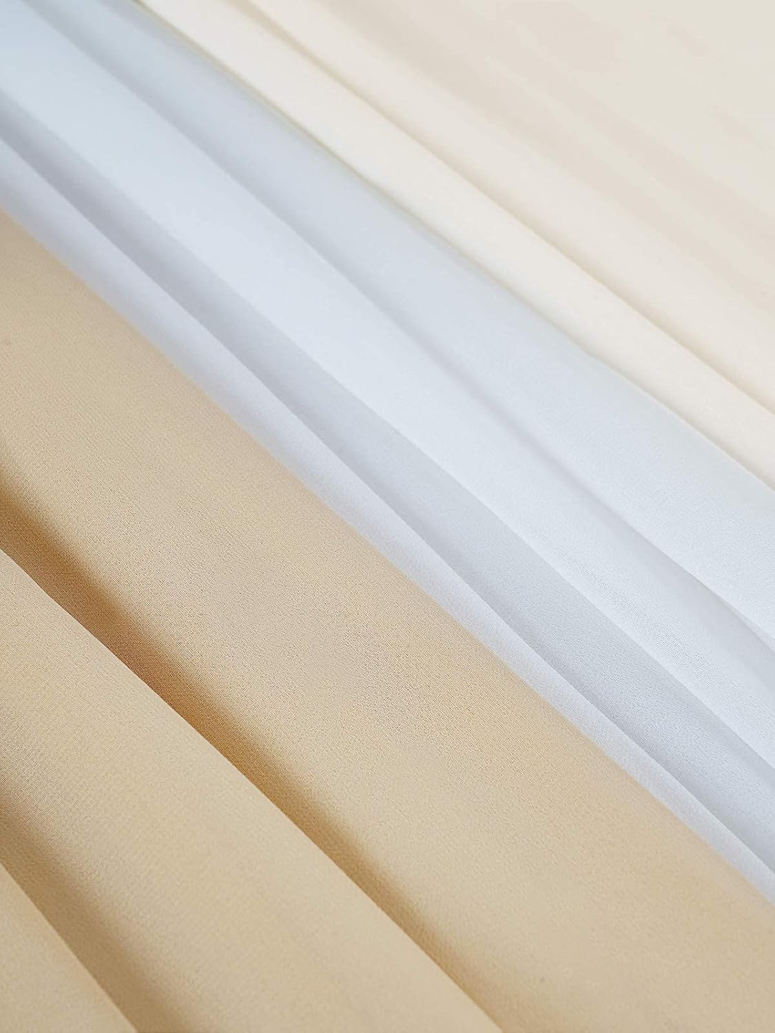 MoKoHouse 3 Panel White Sheer Wedding Arch Drapery