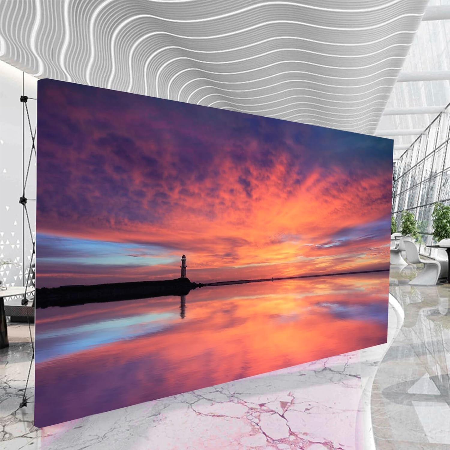 Custom Trade Show Backdrop Stand 75x12ft Aluminum Fabric Display Portable
