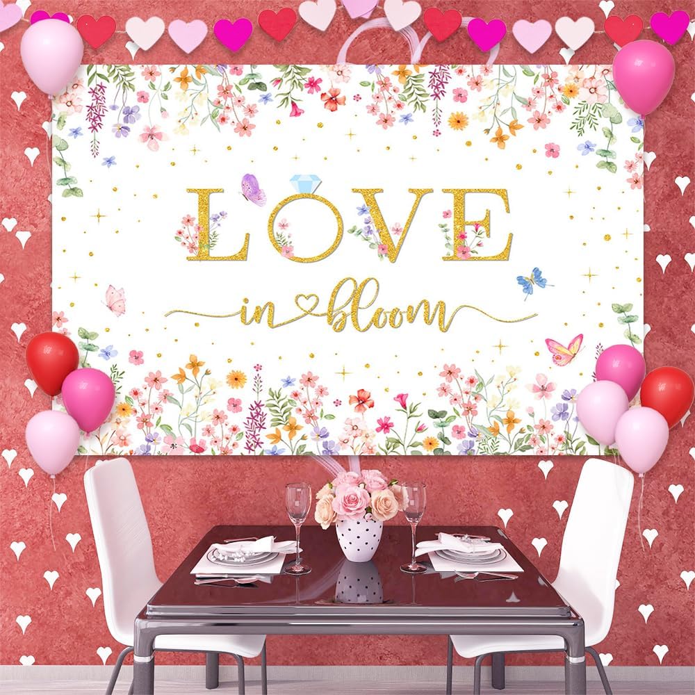 Love In Bloom Bridal Shower Backdrop 708 x 433 Inch