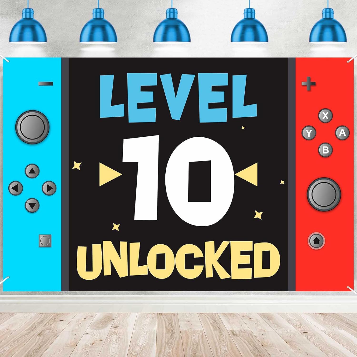 Level 10th Birthday Party Decor Background