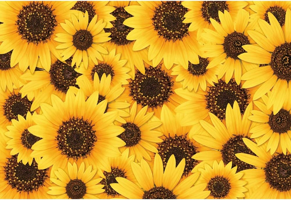 Baocicco 10x8ft Sunflower Photography Backdrop Yellow Floral