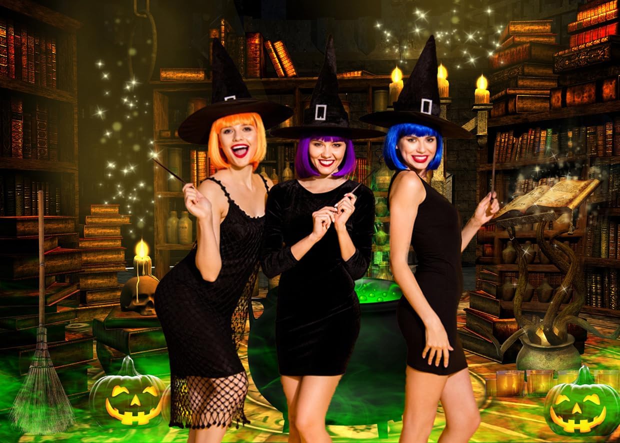 Witch Halloween Backdrop 7x5ft Spooky Party Banner F204