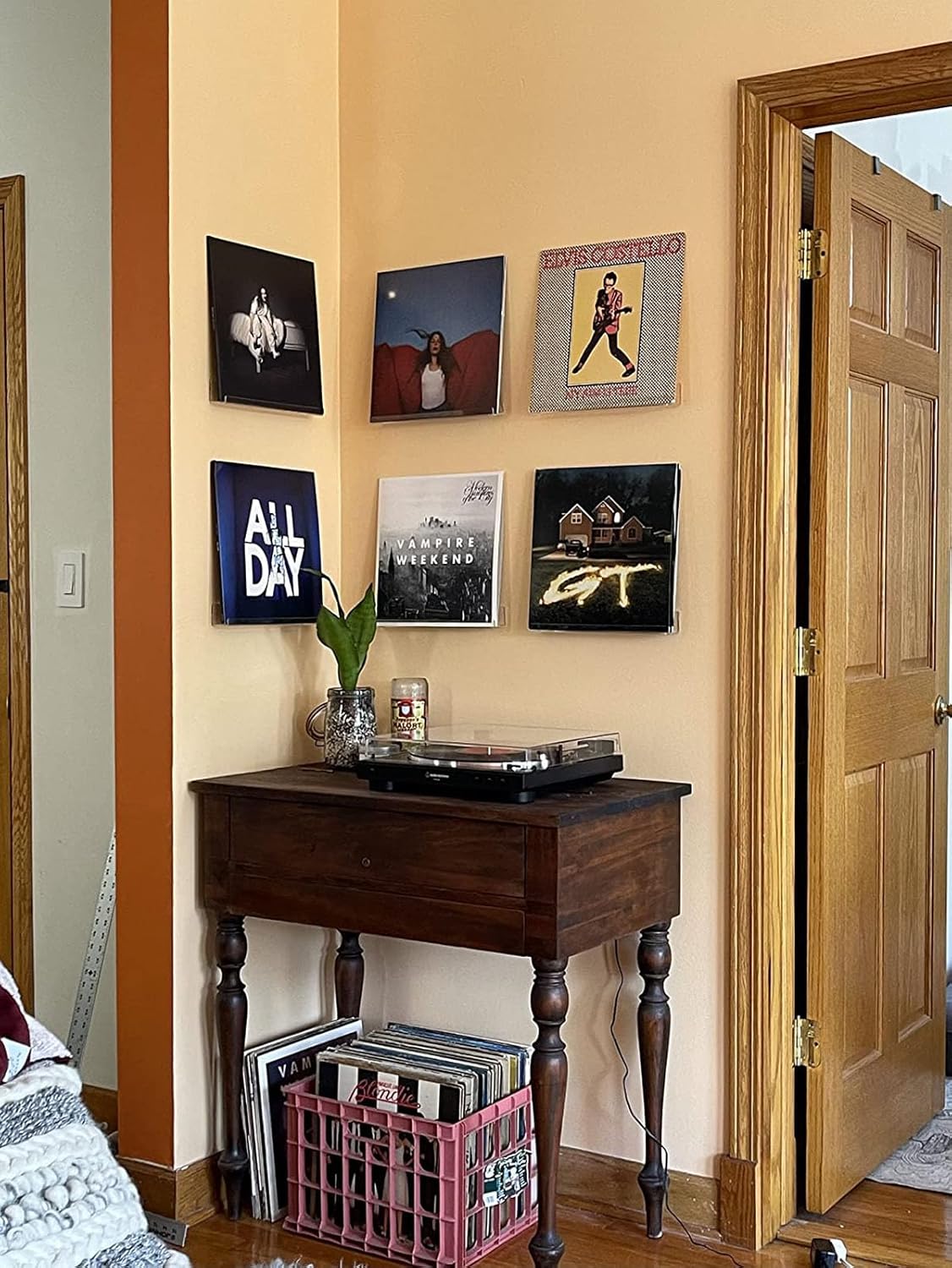 NIUBEE Clear Vinyl Shelf Wall Mount 6 Pack