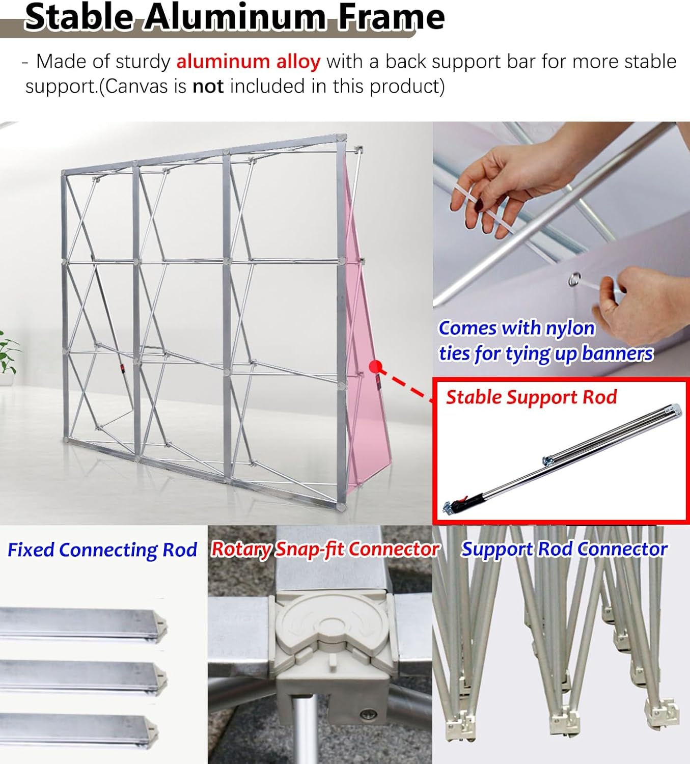 Portable Folding Tension Backdrop Frame for Events 1