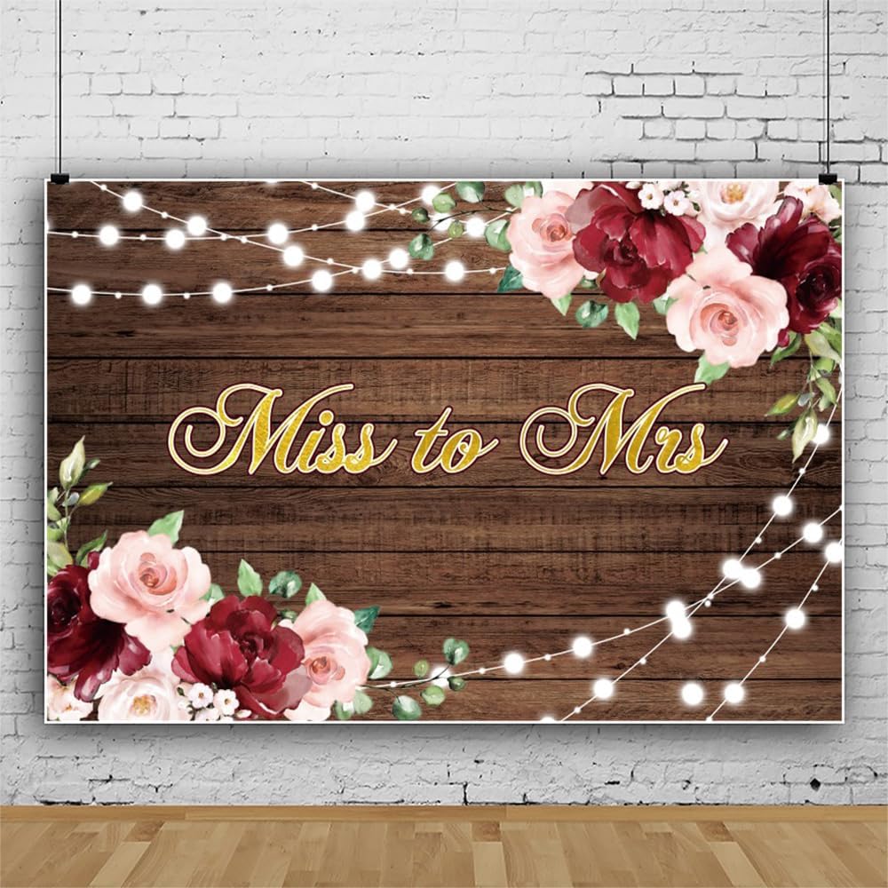 10x8ft Fabric Backdrop for Bridal Shower and Wedding Photography