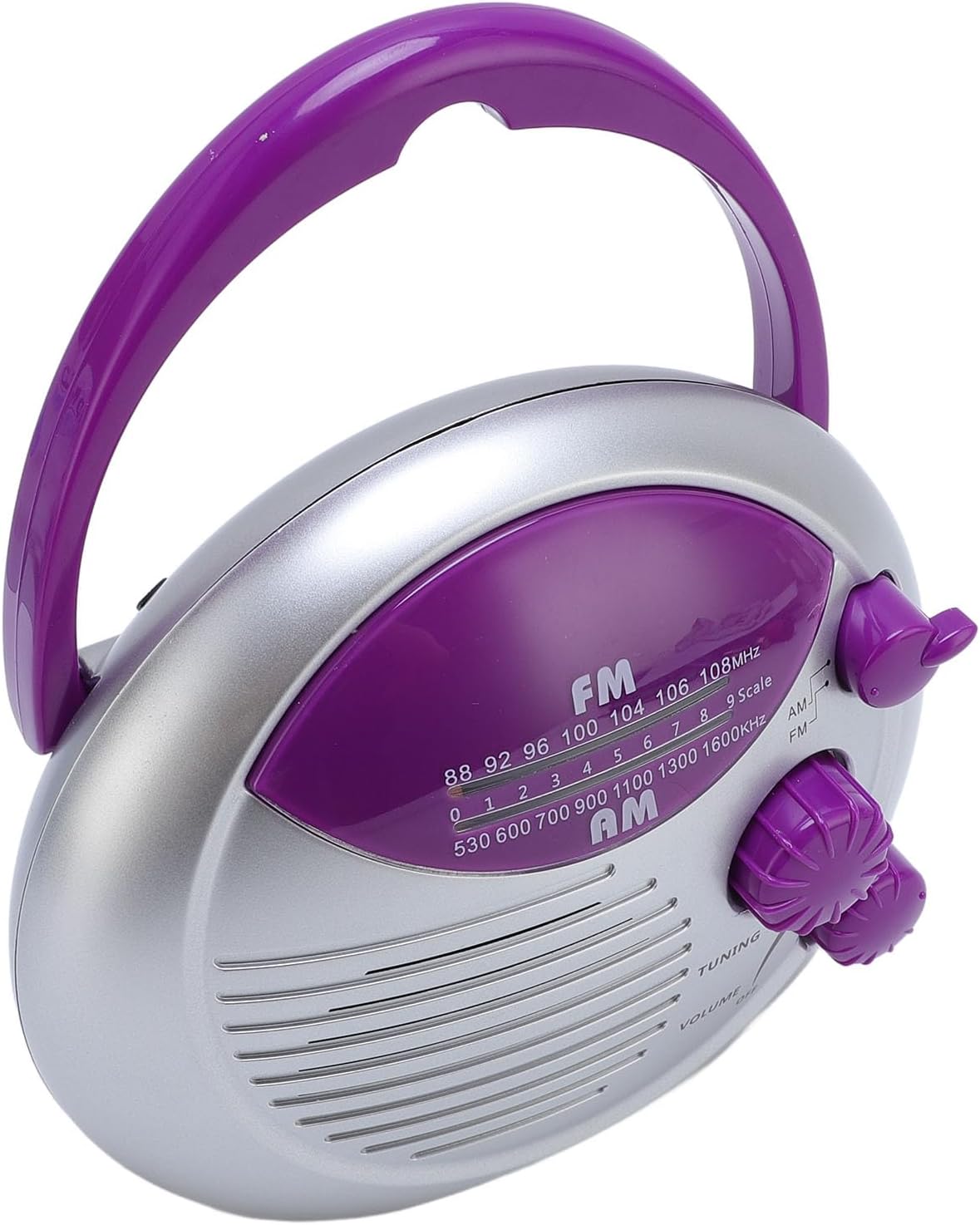 Waterproof Portable Shower Radio with AM FM and Battery Power