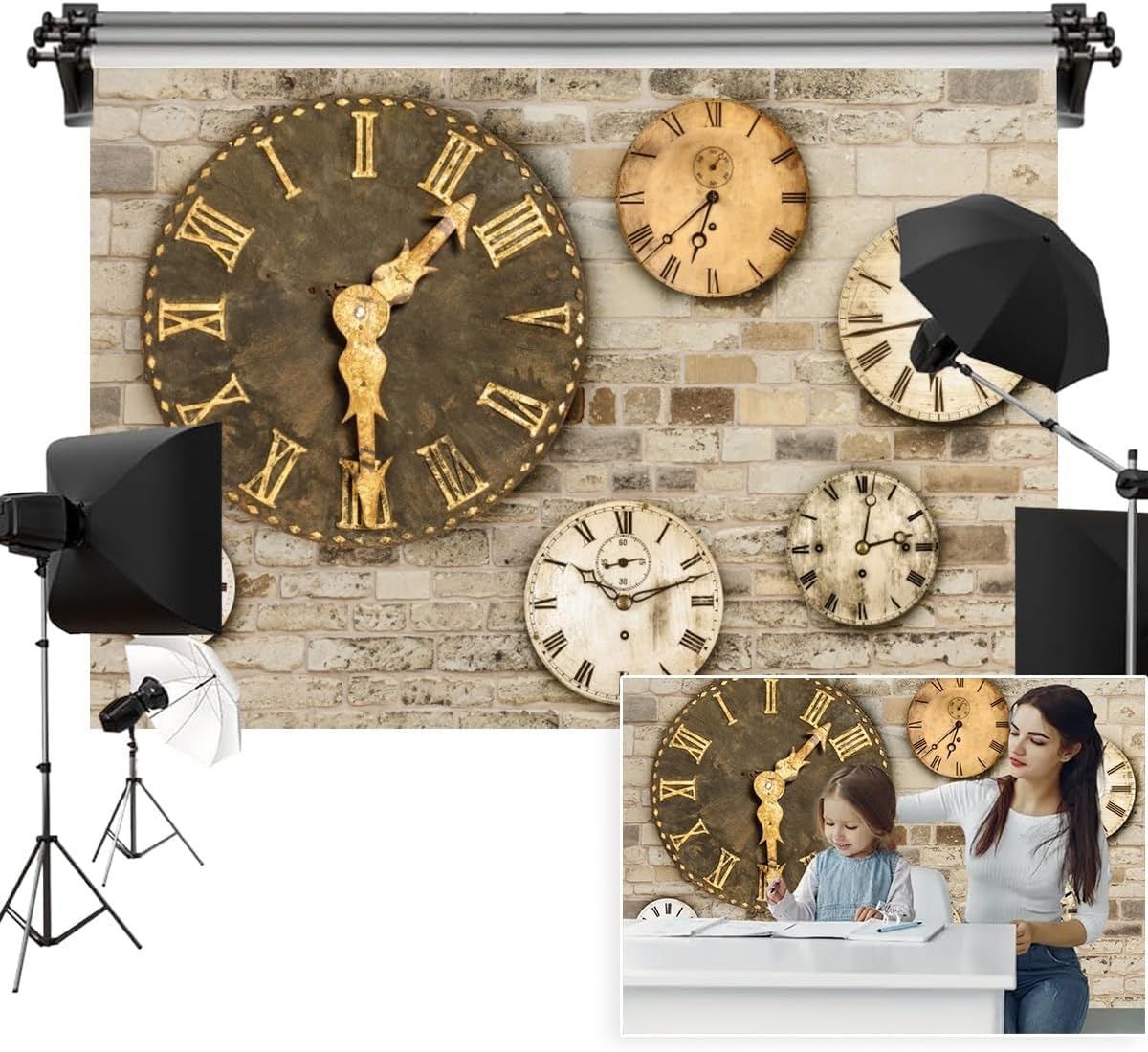 Vie Savaran 6x4ft Vintage Clock Backdrop
