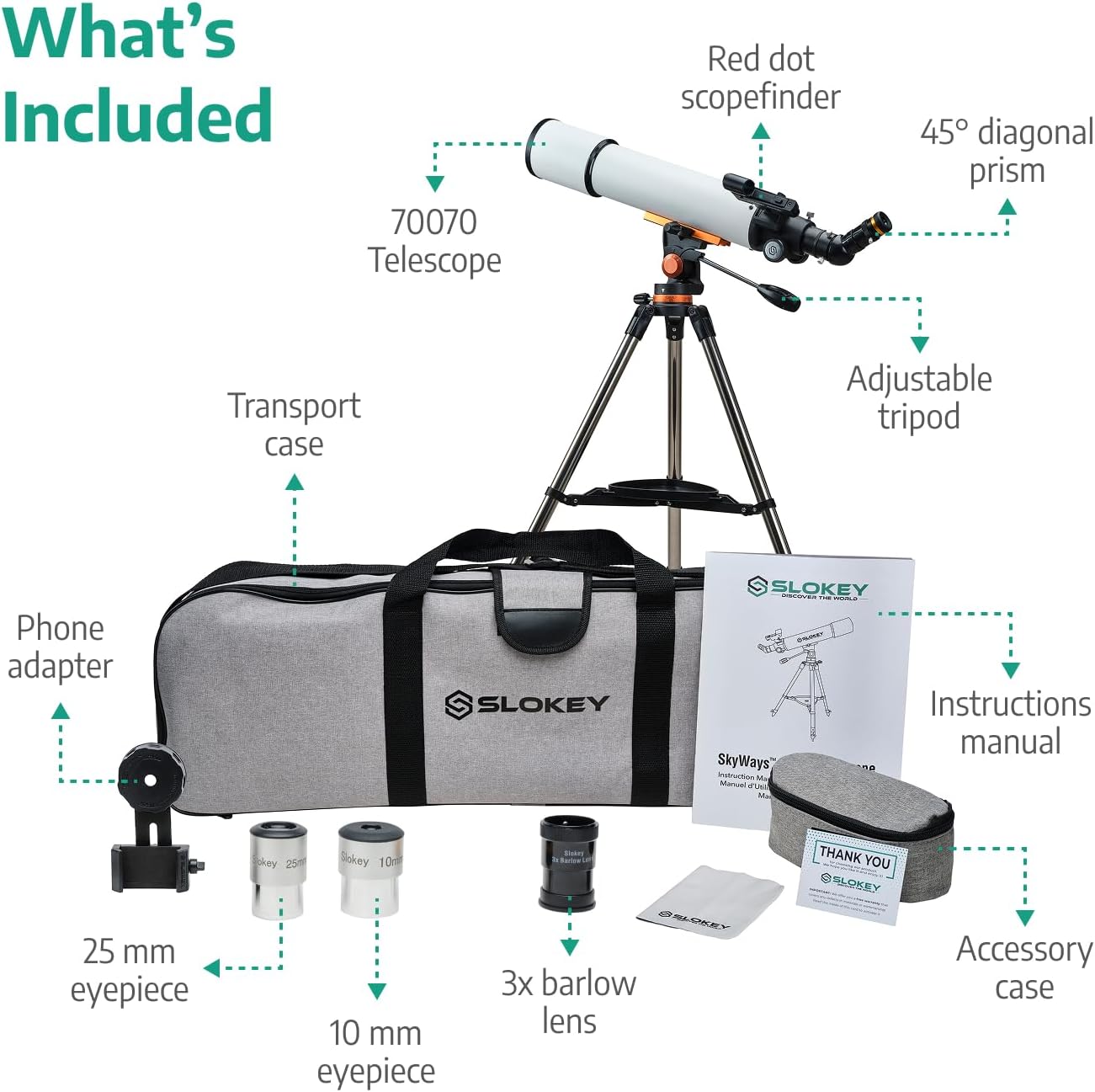 Slokey Discover The World 70mm Astronomy Telescope