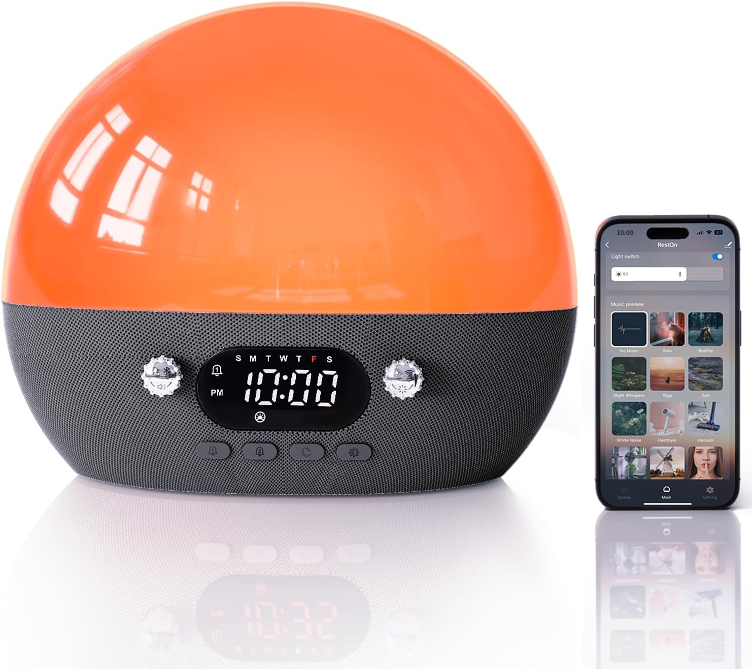 MOMILLA Sunrise Alarm Clock with Bluetooth Speaker