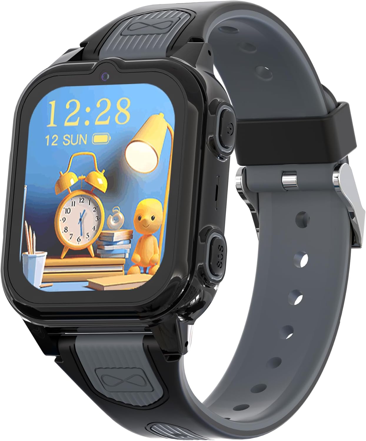 Tixpc 4G Kids Smart Watch with GPS and SOS Features Black