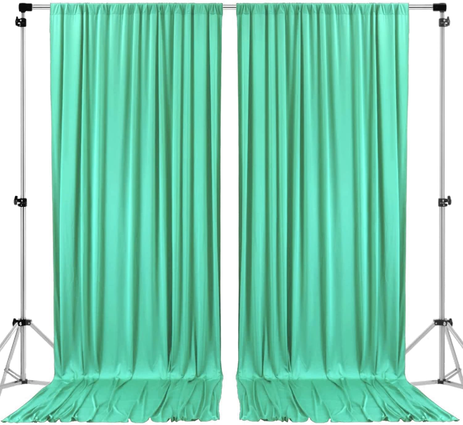 AK Trading Co 10x10 Ft IFR Polyester Backdrop Drapes for Events