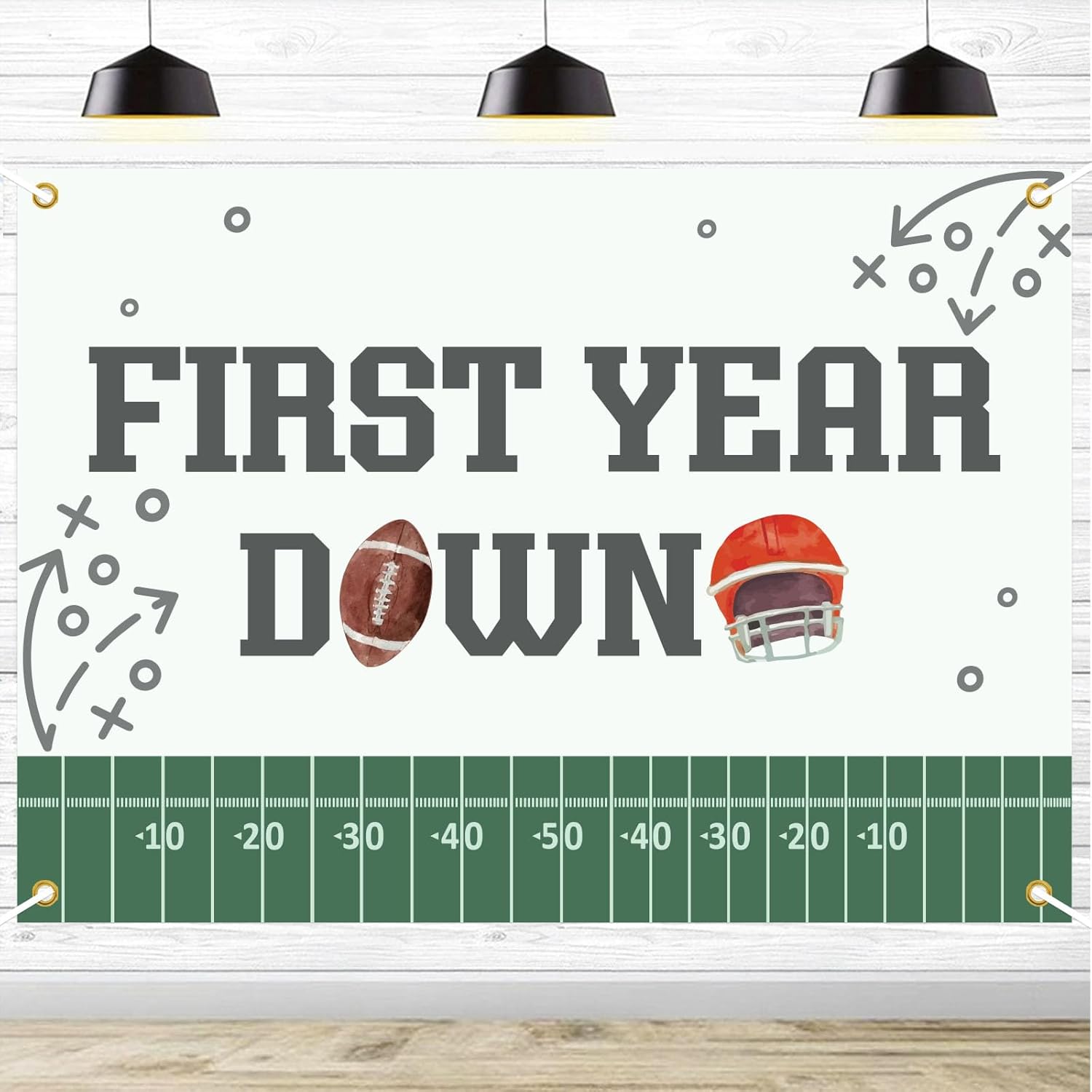 Football First Birthday Backdrop 7x5ft Decor