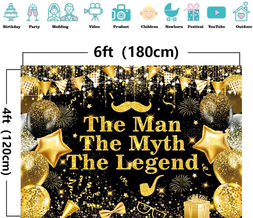 CenVen Man The Myth The Legend Banner Backdrop 6x4FT