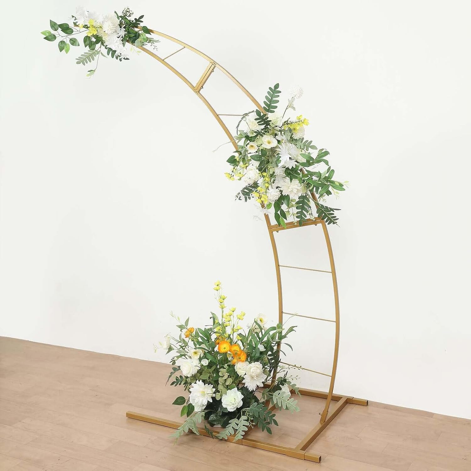 65ft Gold Metal Crescent Moon Wedding Arch Photography Backdrop Stand