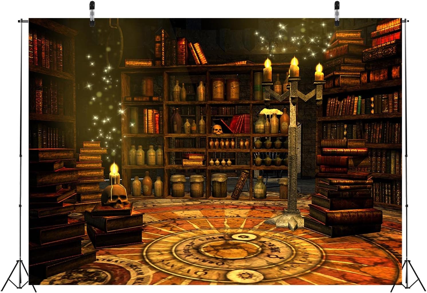 BELECO 7x5ft Magical Wizard Library Backdrop