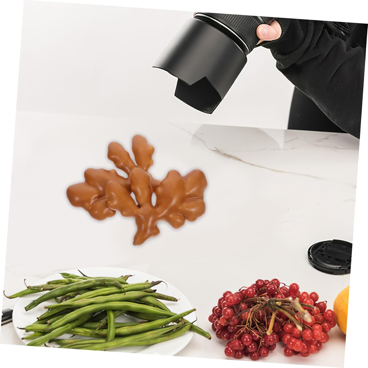 MAGICLULU 2Pcs Lifelike Faux Ginger Props for Home Kitchen Office Photography