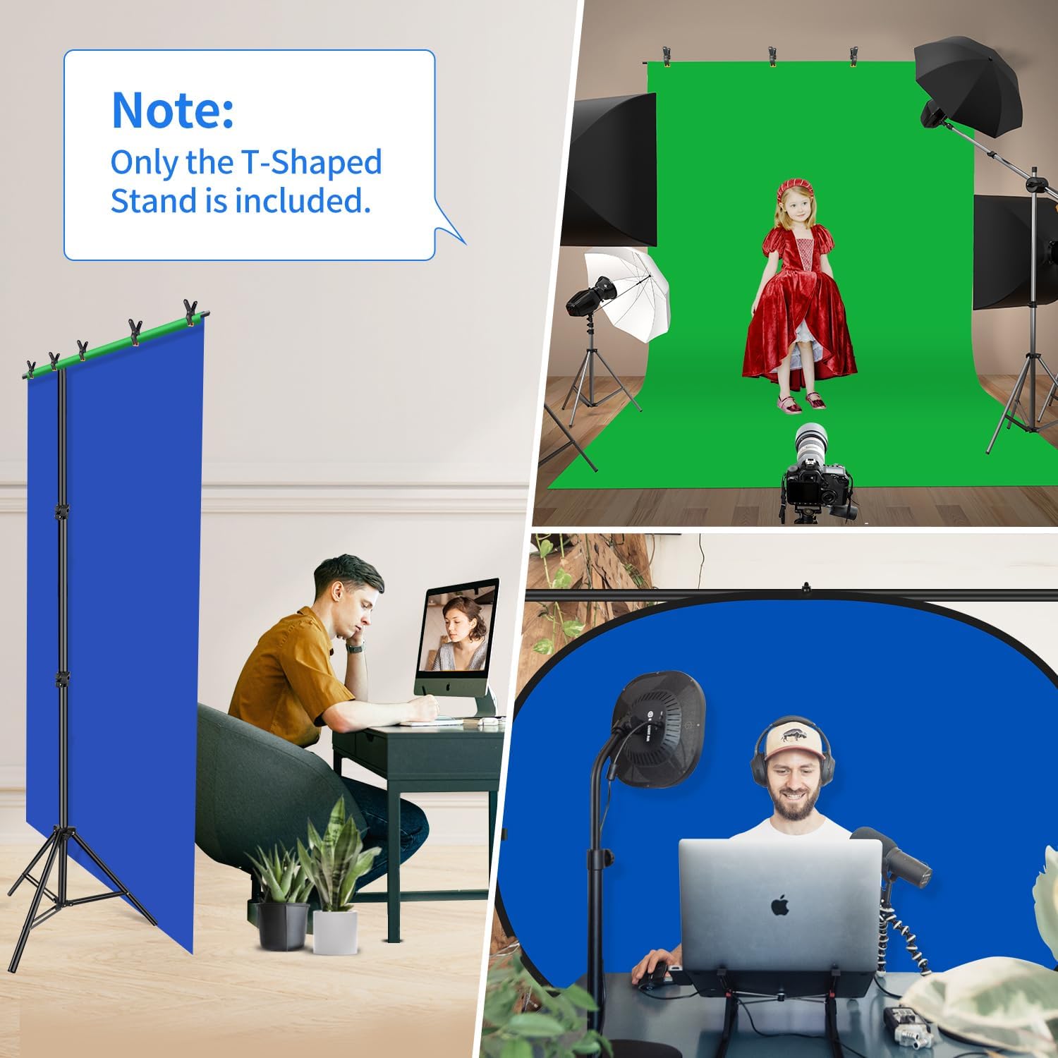 Hemmotop 7x5 ft T-Shape Photo Backdrop Stand