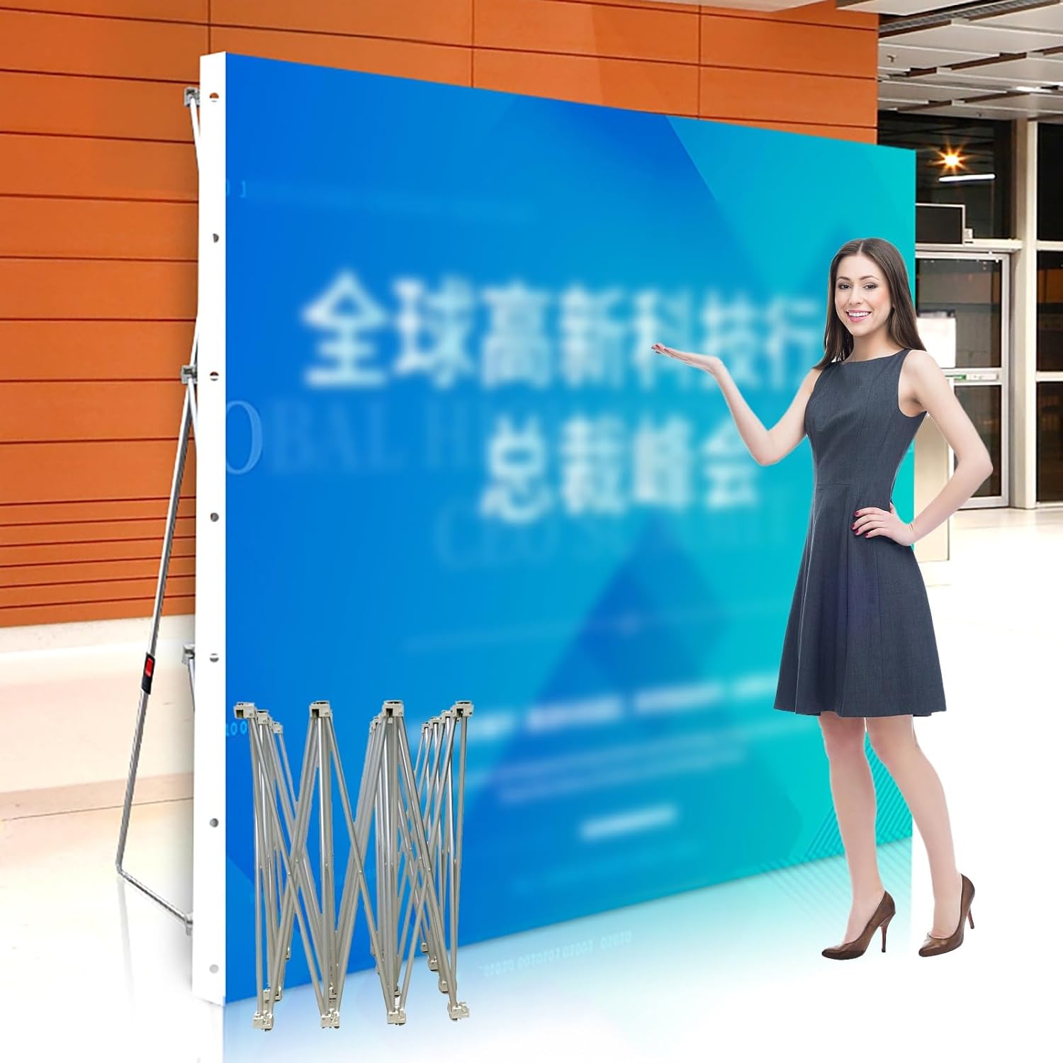 Aluminum Portable Trade Show Backdrop Frame 23m x 38m