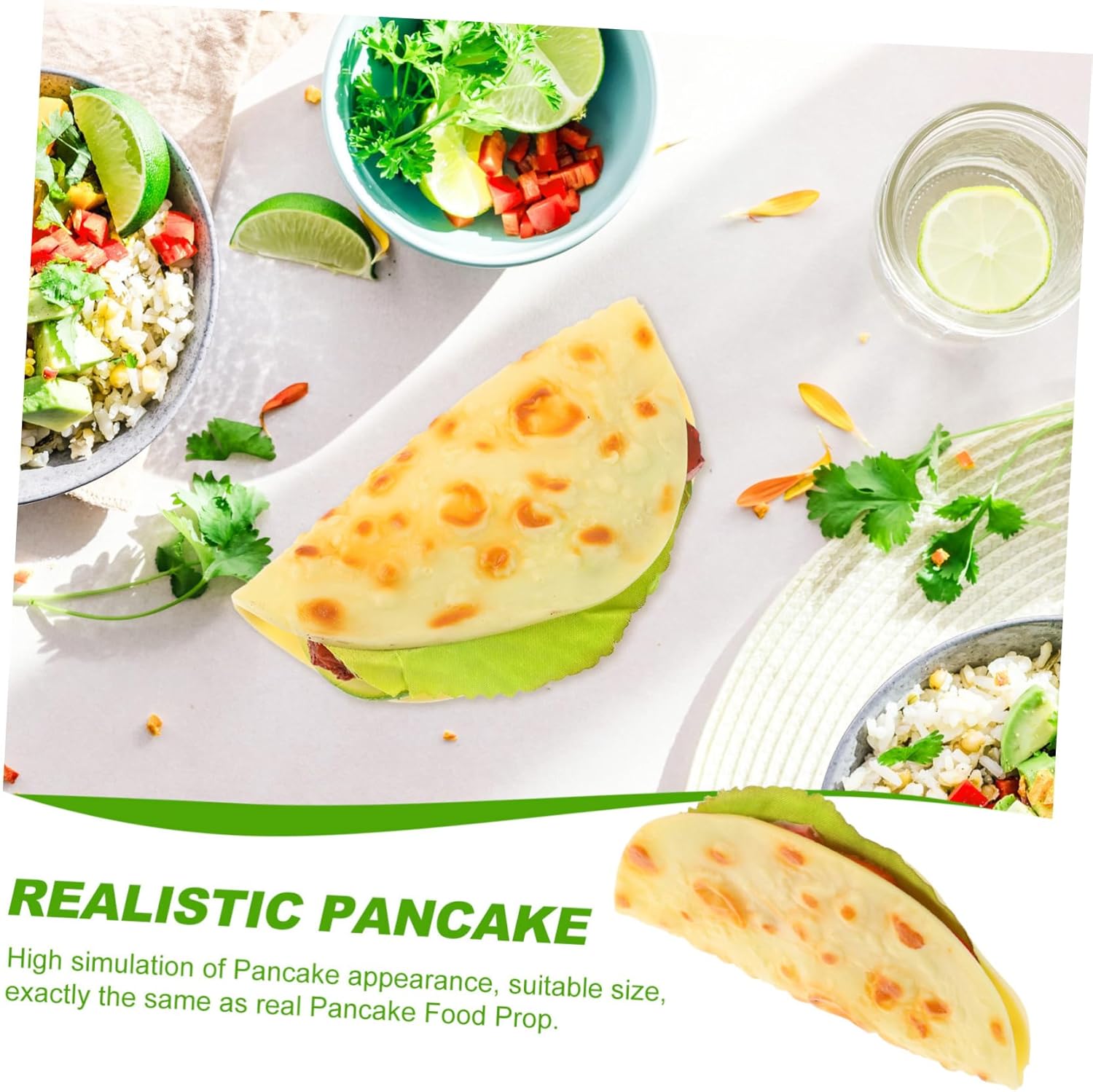 Housoutil Realistic Fake Vegetable Pancake for Photography Props