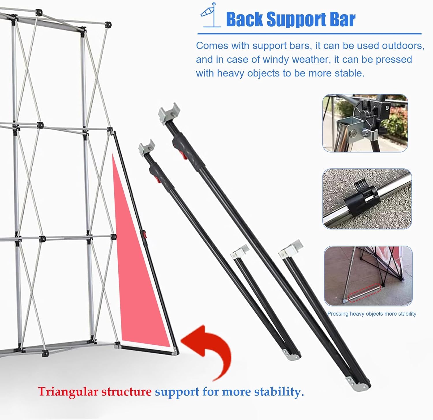 Foldable Aluminum Tension Backdrop Stand for Trade Shows and Events