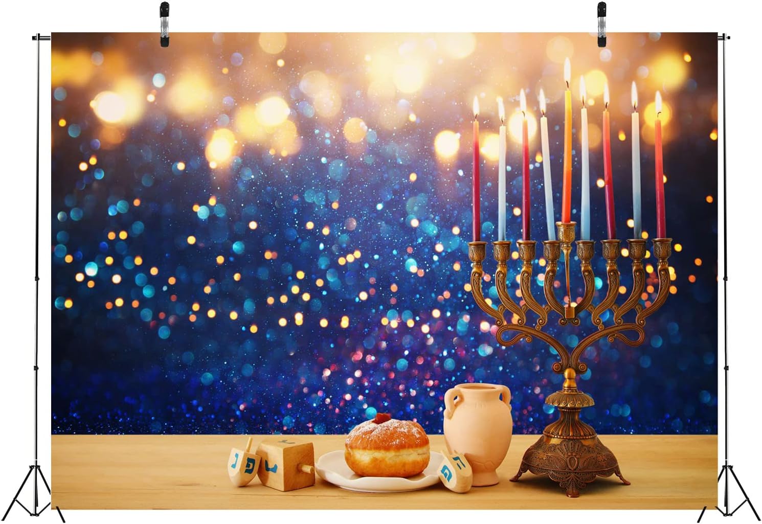 BELECO 9x6ft Hanukkah Photography Backdrop
