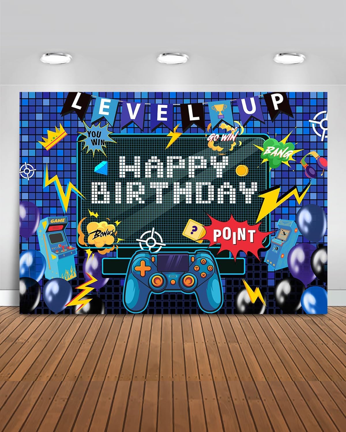 Mocsicka Gaming Birthday Photo Background 7x5ft