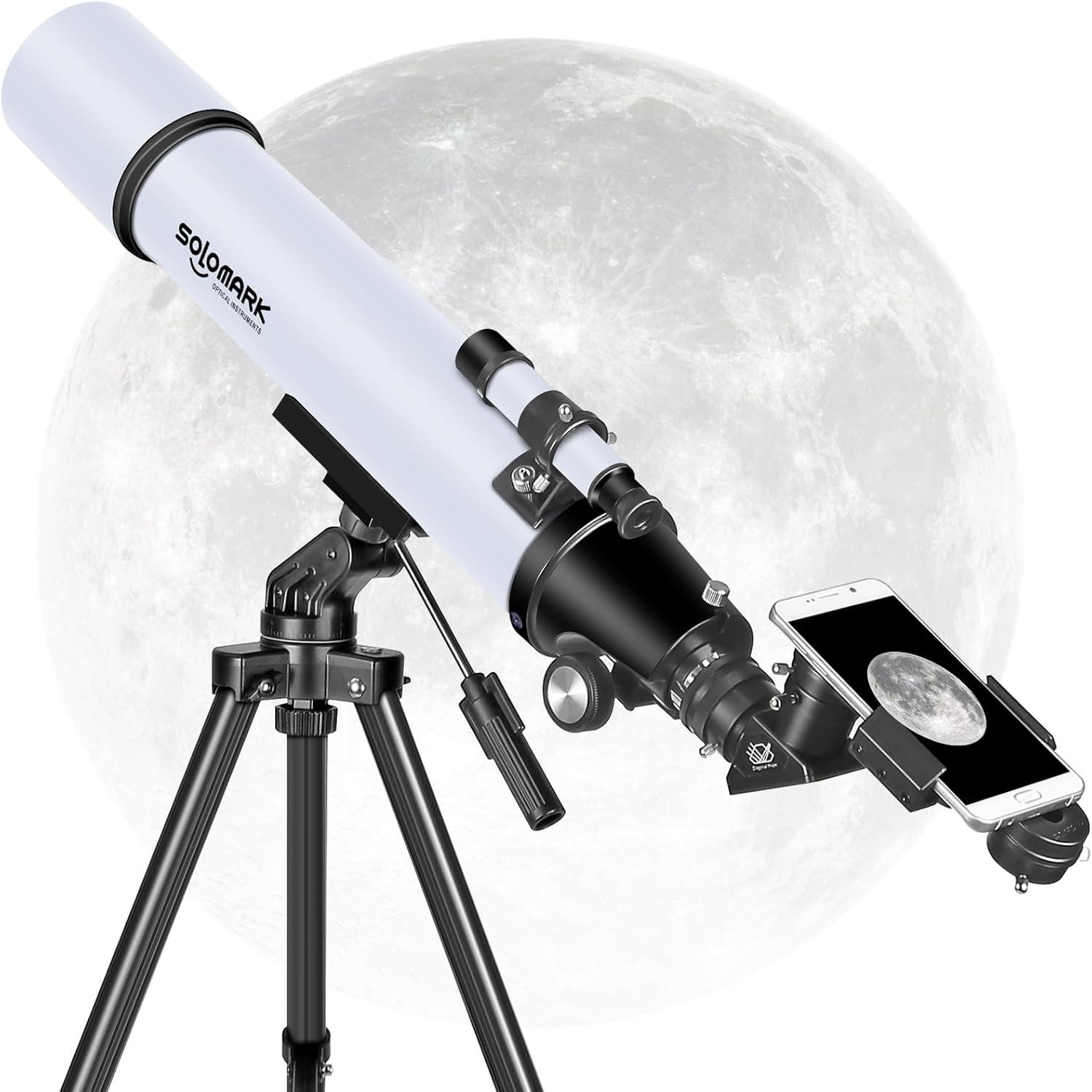 SOLOMARK High Powered 80mm Refractor Telescope for Adults Beginners
