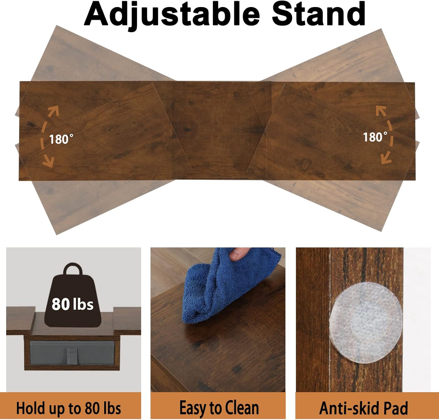 TEAMIX 3 Shelf Monitor Stand With Drawer