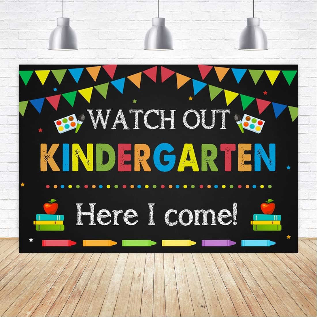 Aperturee Kindergarten Graduation Backdrop 6x4ft