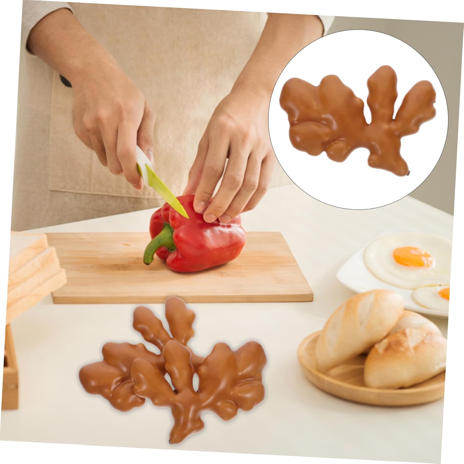MAGICLULU 2Pcs Lifelike Faux Ginger Props for Home Kitchen Office Photography