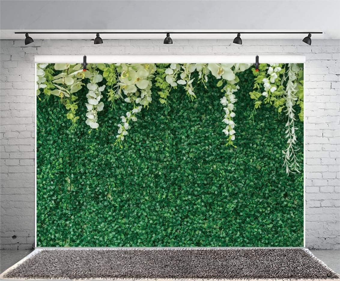 AOFOTO 7x5ft Greenery Leaves Wedding Backdrop