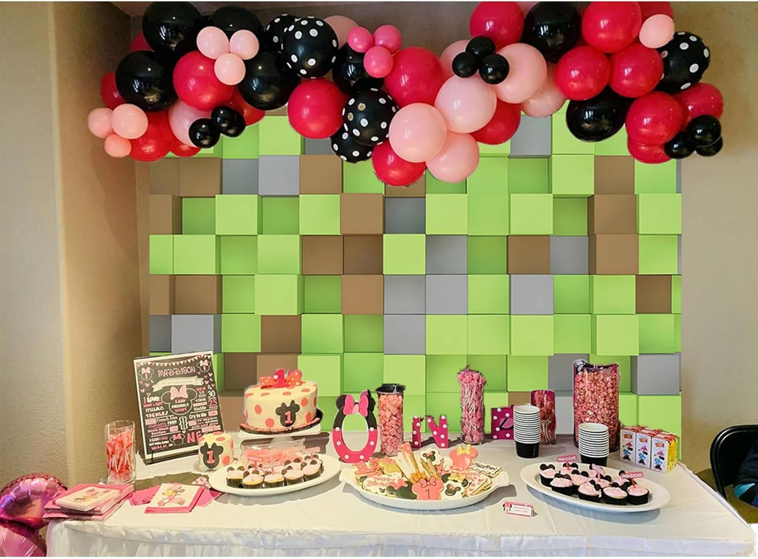7X5FT 3D Cube Pattern Photo Backdrop for Events
