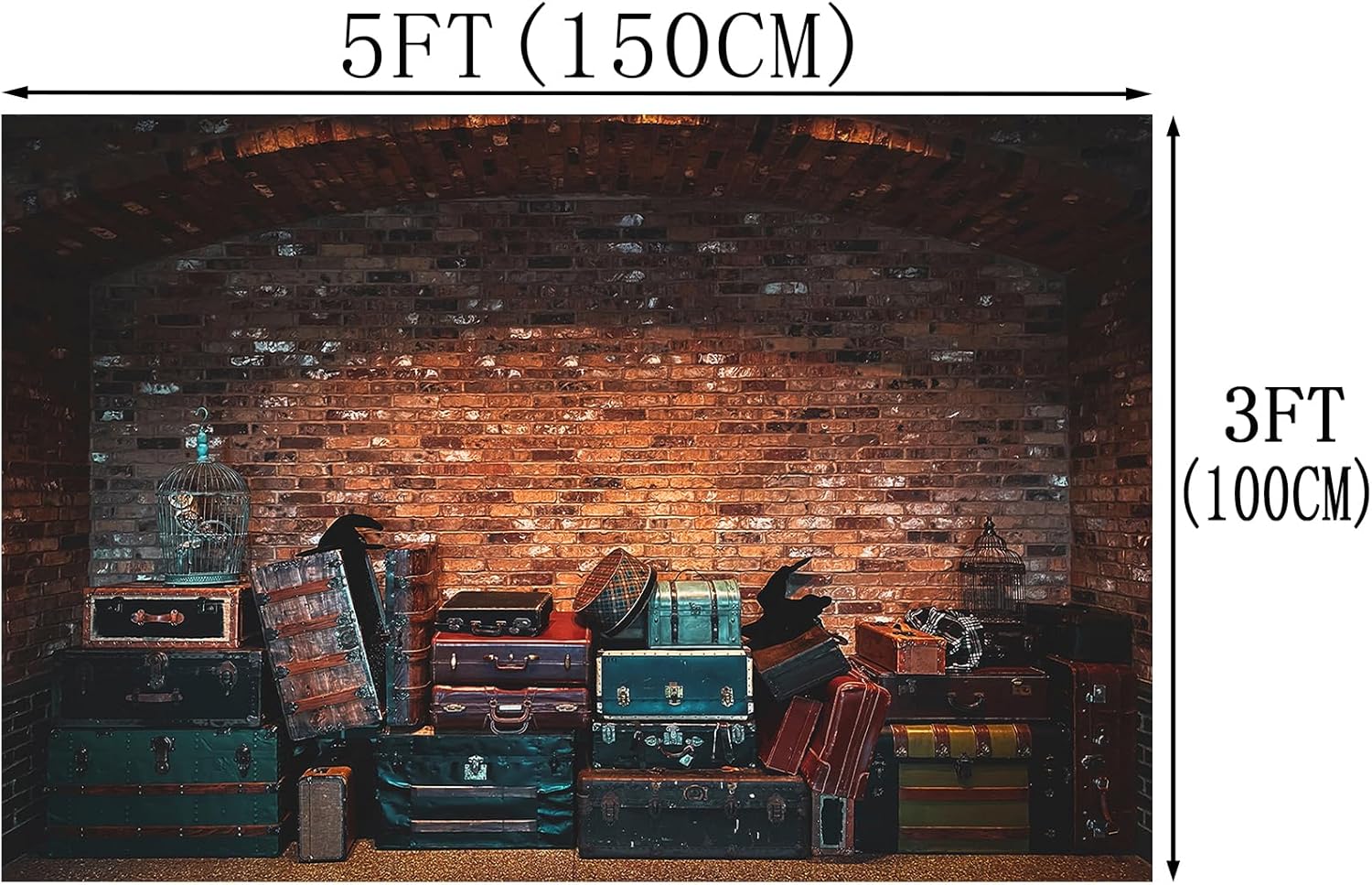 Platform 9 King Train Station Photo Backdrop 5x3ft