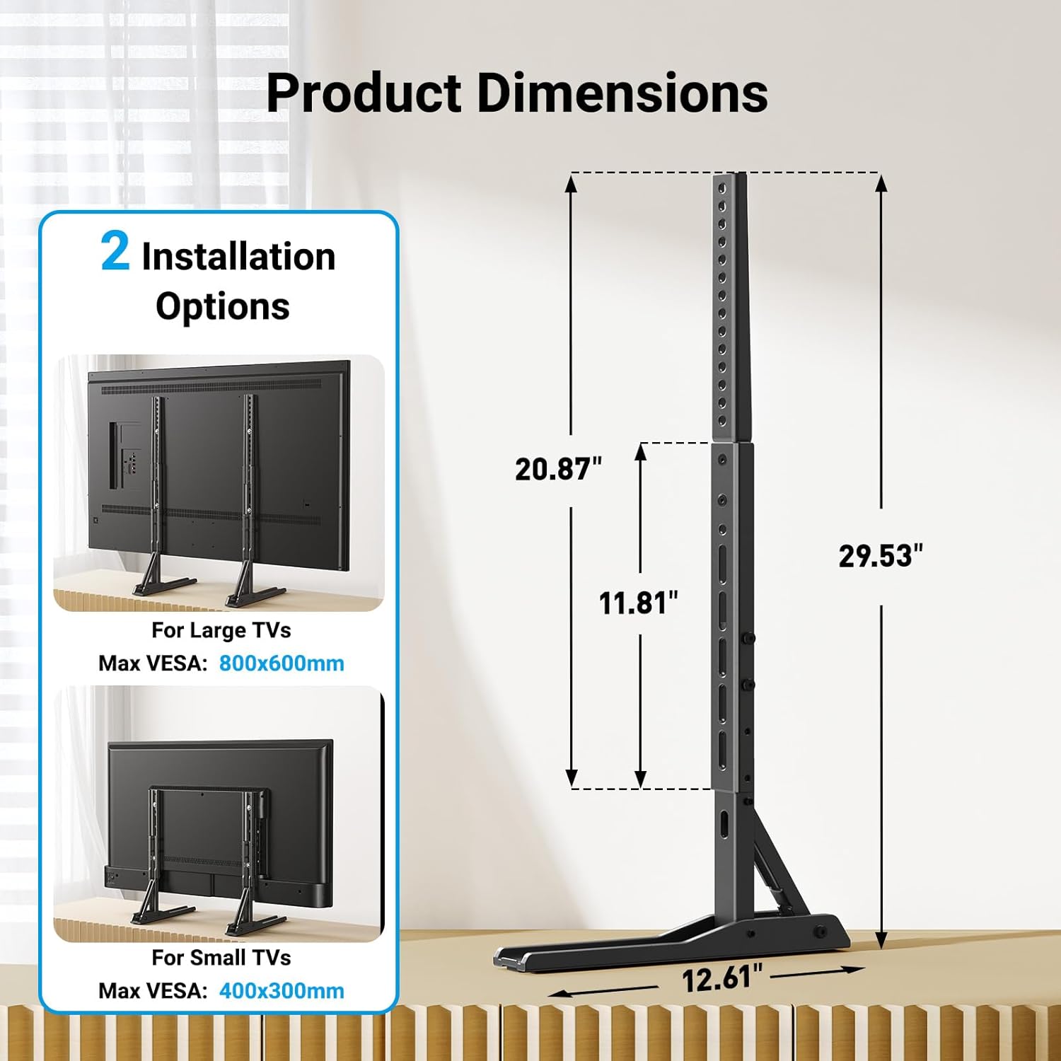 PERLESMITH Universal TV Stand Mount for 22-70 Inch TVs