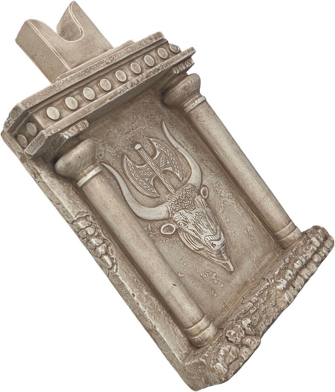 Bull Head Double Axe Minoan Symbol Wall Tablet Relief
