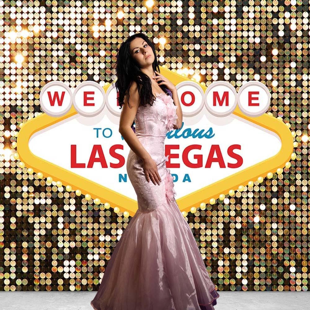 10x8ft Vegas Party Photo Background Polyester