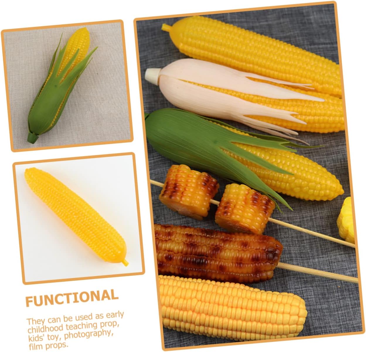 Zerodeko 6Pcs Artificial Corn Cob Posing Prop