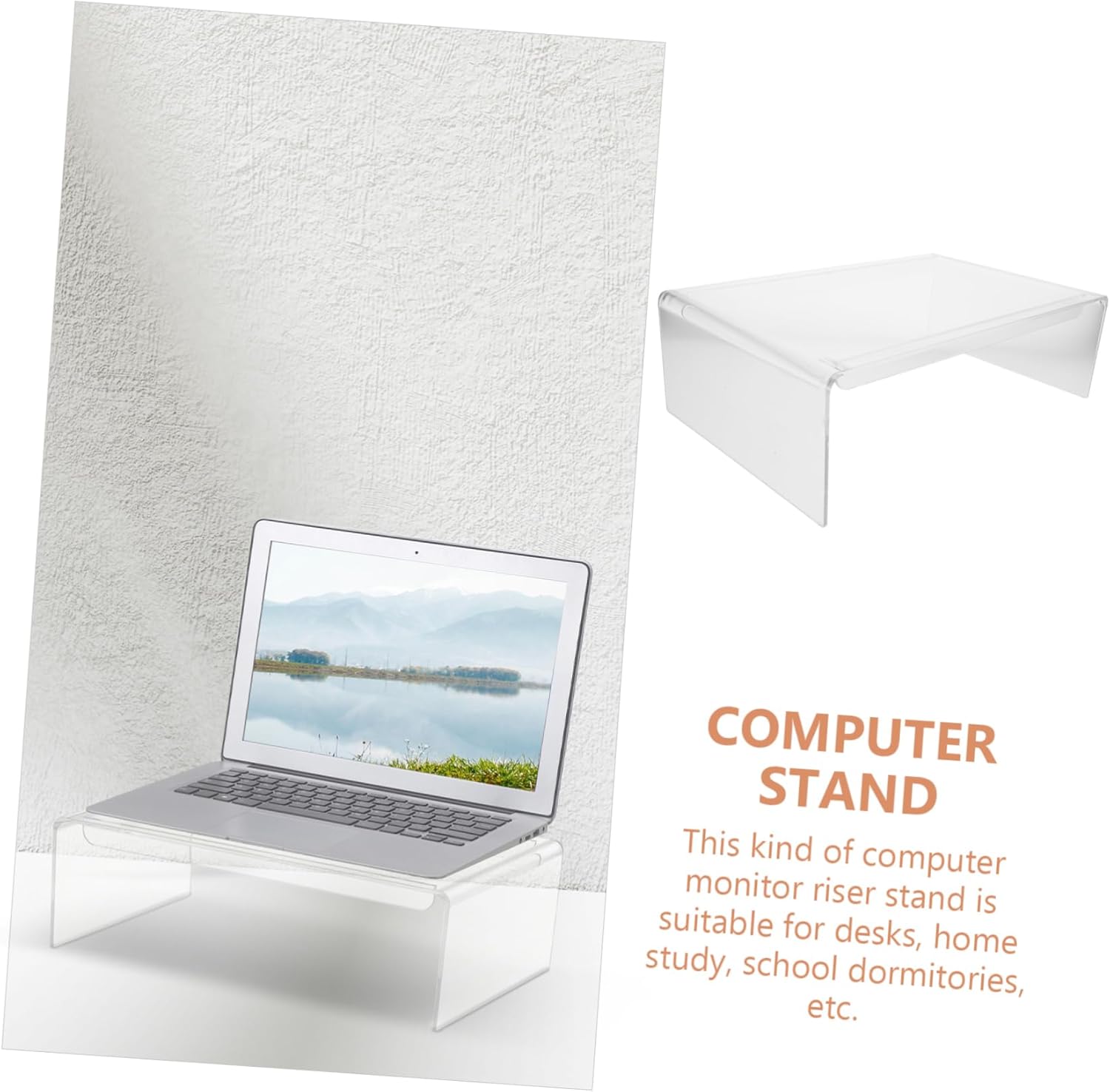 ARTIBETTER Acrylic Monitor Stand with Swivel and Vertical Adjustment