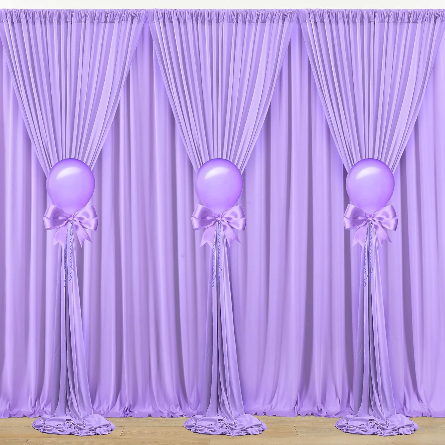 30ft x 10ft Lavender Wrinkle-Free Backdrop Drapes