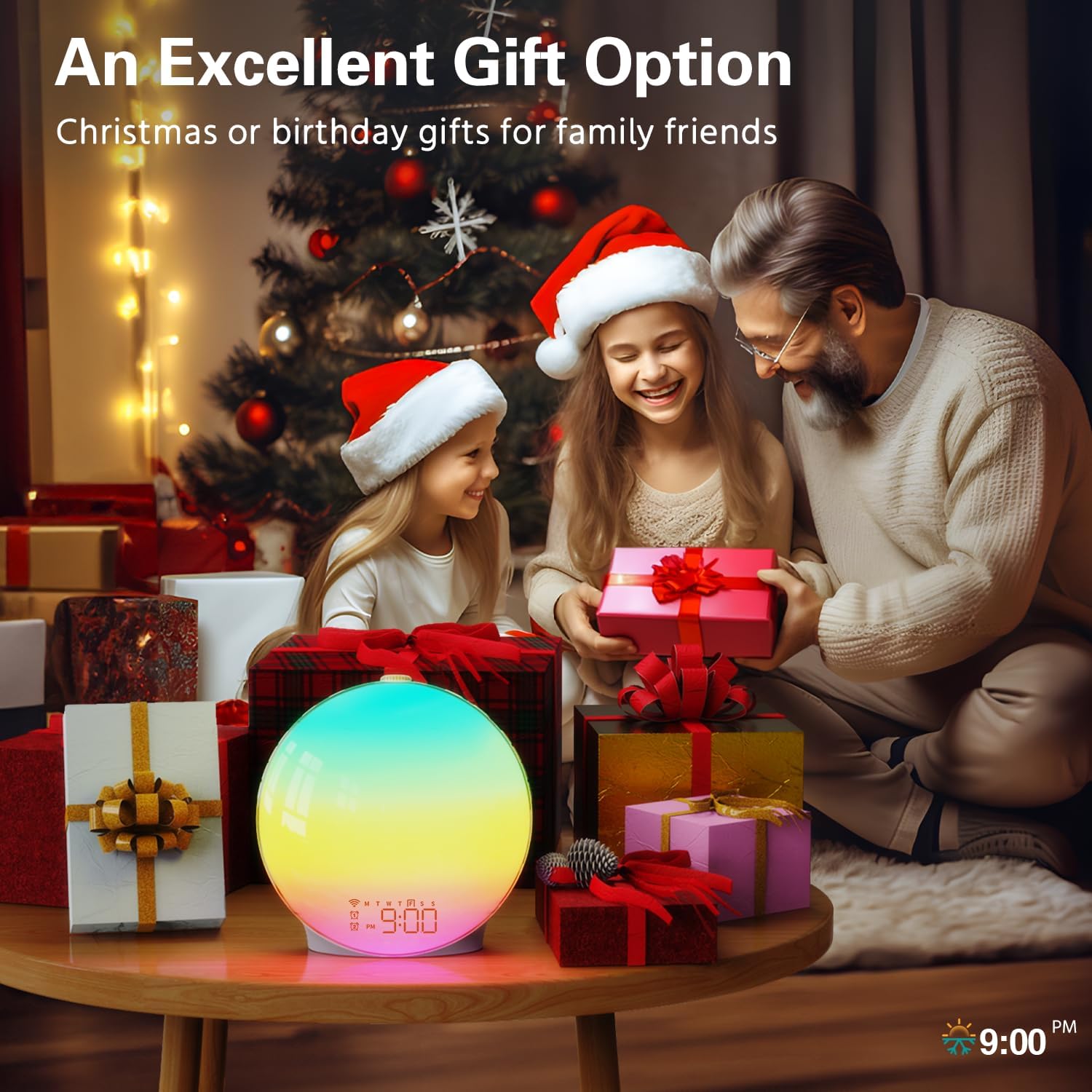 MOMILLA Sunrise Alarm Clock with Alexa Compatibility and Dual Alarms