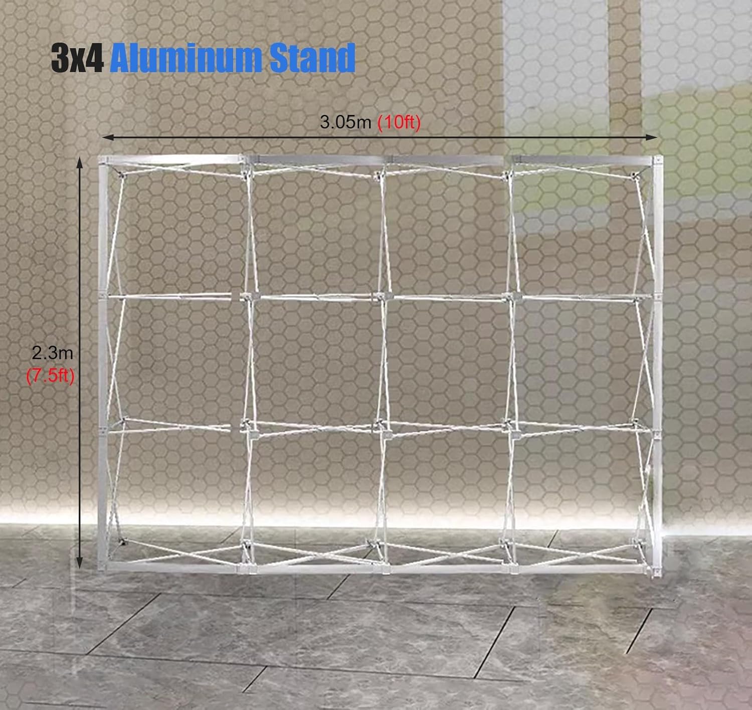 Portable Tension Fabric Pop Up Display Stand 75ftx10ft