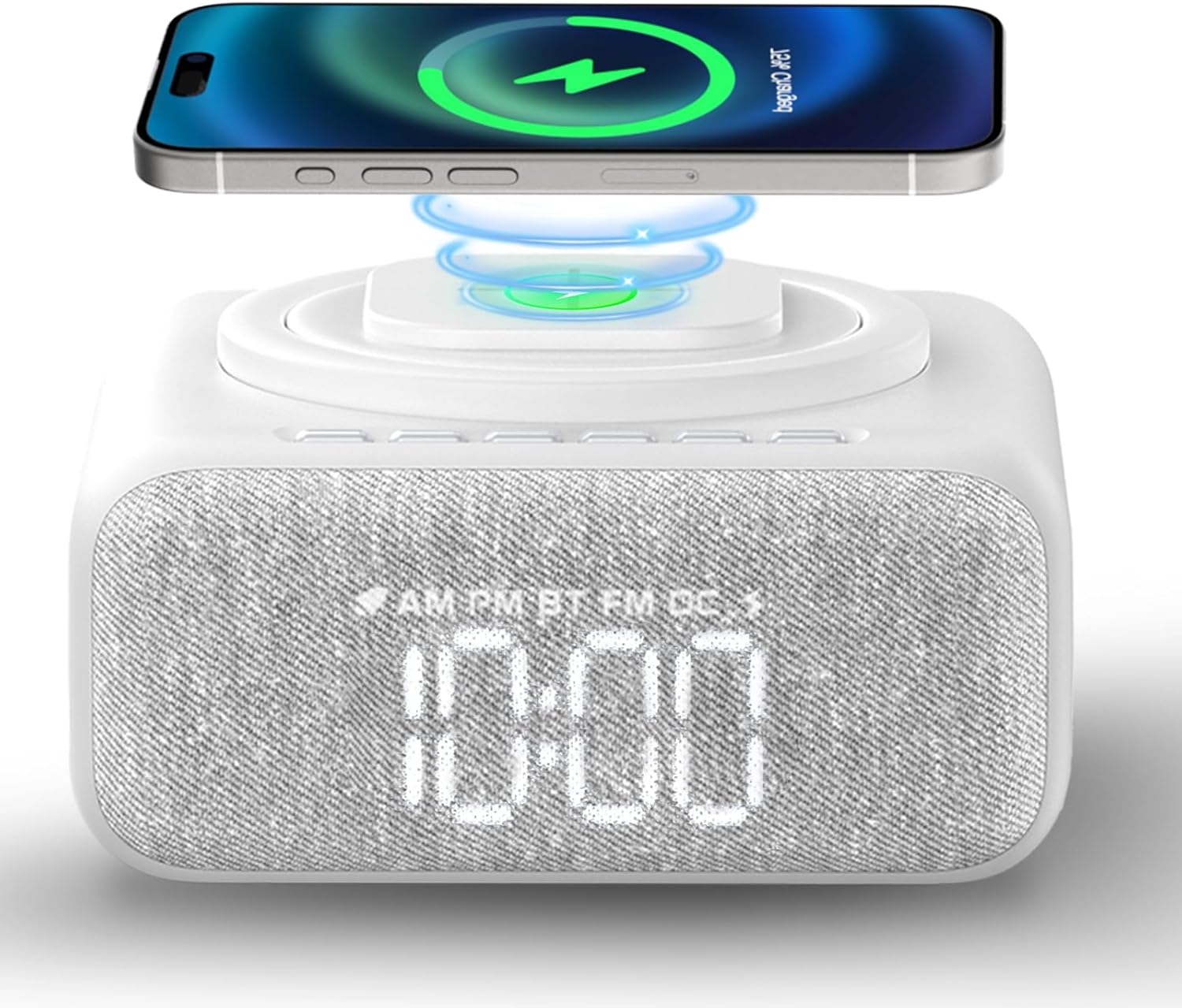 GEYUEYA Home Bluetooth Speaker with Night Light and Alarm Clock Radio