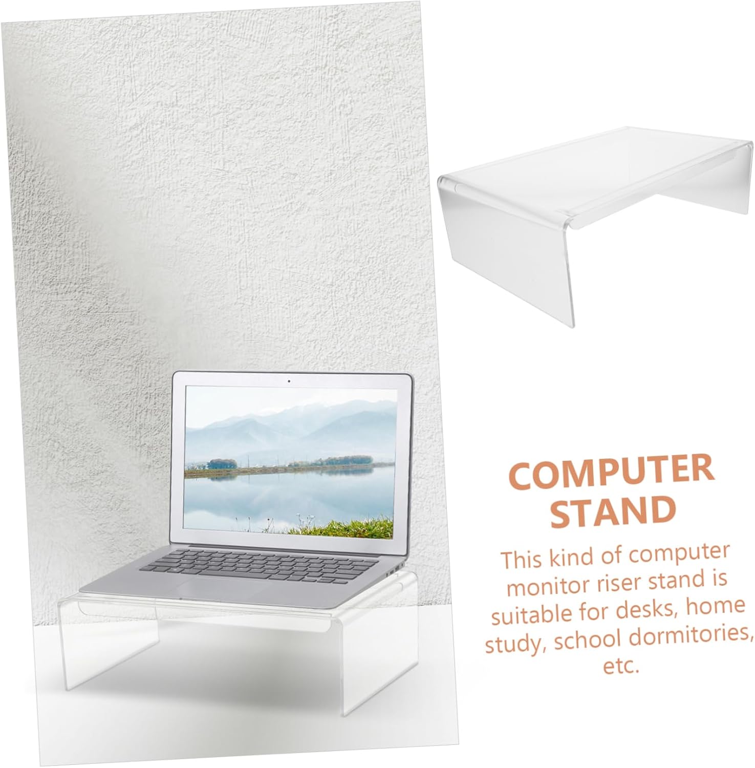 Veemoon Adjustable Monitor Stand with Acrylic Riser
