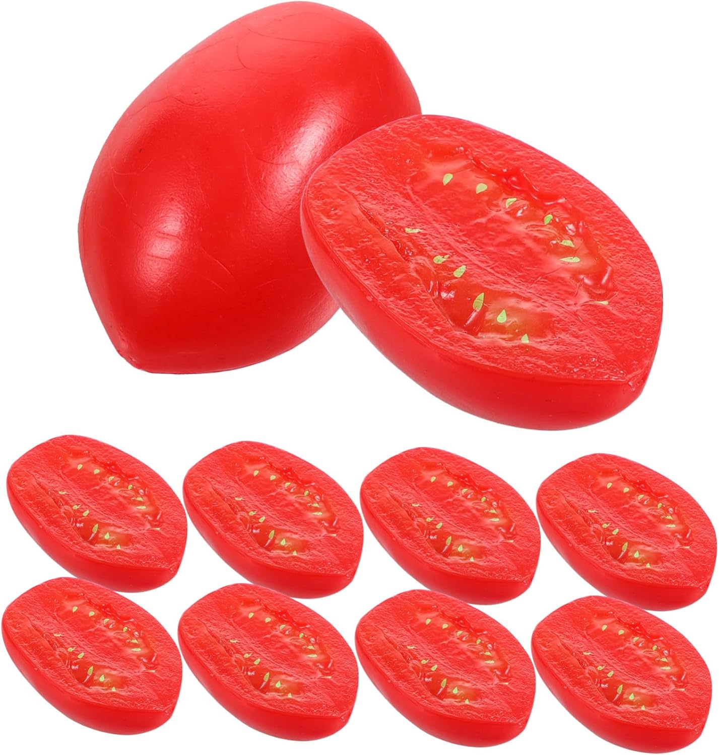 Unomor 10pcs Realistic Artificial Half Cherry Tomato Posing Props